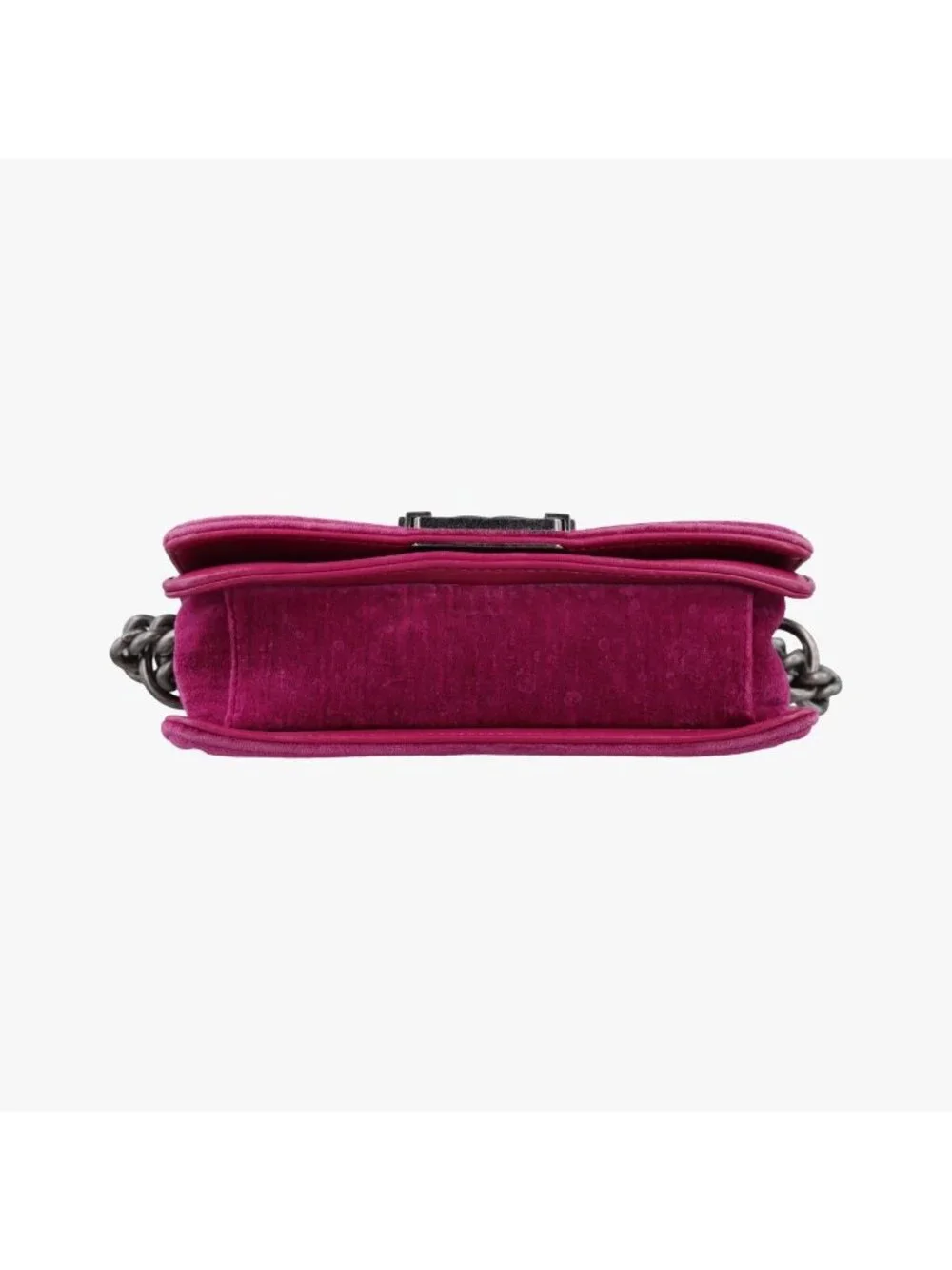Chanel Boy Rose Red Velour Shoulder